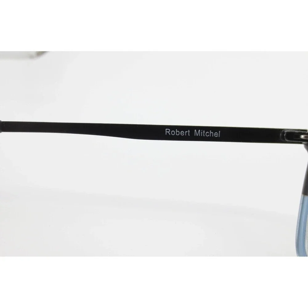 Robert Mitchel RM 20201 Tortoise Blue Rectangular Eyeglass Frames 54-16-150